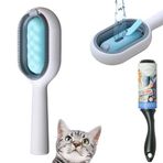 Su Hazneli Kedi Tüy Temizleme Fırçası Tarağı + 60 Yaprak Tüy Toplayıcı Rulo Hediye (Mavi)