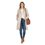 Su Itici Özellikli Kırışmaz Kumaş Trençkot A.Bej 5840