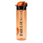 Su Matarası Tritan Geniş Ağız Su Şişesi Fabulous Spor Matarası Suluğu BPAsız 630 mL Turuncu 0102