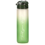 Su Matarası Tritan Geniş Ağız Su Şişesi Gradient Type Spor Matarası Suluğu Bpasız 630 ml Yeşil 0111 - 1 Adet