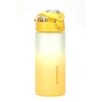 Su Matarası Tritan Geniş Ağız Su Şişesi Gradyan Spor Matarası Suluğu BPAsız 500 mL Sarı 0109