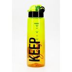 Su Matarası Tritan Geniş Ağız Su Şişesi Grafiti Spor Matarası Suluğu Bpasız 800 ml Sarı 0104 - 1 Adet
