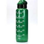 Su Matarası Tritan Geniş Ağız Su Şişesi Motivasyon Spor Matarası Suluğu Bpasız 1000 ml Yeşil T0103 - 1 Adet