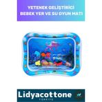 Su Oyun Matı Tummy Time Emekleme Dayanıklı Sızdırmaz Bebek Aktivite Oyuncağı Emekleme Yatak Minder - Tek Ebat