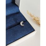 Su Perisi Takı Bijuteri Gümüş Ay Yıldız Tragus Piercing