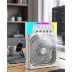 Su Püskürtmeli Mini Klima Fan Usb Şarjlı Masaüstü Soğutucu Rgb Işıklı - Lisinya