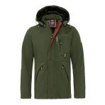 Su Ve Rüzgar Geçirmez Kürklü Haki Softshell Erkek Ceket