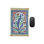Su Yeşil Dekoratif Küçük Halı Mousepad