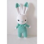 Su Yeşili Miniş Tavşan Uyku Arkadaşı Amigurumi Organik Oyuncak