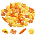 Suartus 1:12 Mini sahte ekmek-40 adet reçine ekmek ekmek minyatür ekmek pasta kek Mini ev gıda dekorasyon aksesuarları yapay ekmek gıda modeli DIY zanaat ev mutfak dekor ekran sahne