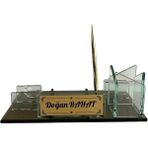 Suba Kristal Kişiye Özel Bronz Isimlik - Kristal Masaüstü Kalemlik - Ofis Büro Makam Hediyesi 2