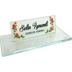 Suba Kristal Kişiye Özel Kristal Masa Isimliği Uv Baskılı Cw-1