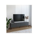 subahome Antrasit Ergonomik 4 Kapaklı Mdf Tv Ünitesi 160 X 30 X 45 - Modern Ve Fonksiyonel Tasarım