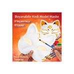 Subutu Boyanabilir Kedi Model Maske – Kendi Tasarımını Oluştur