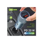 Subzero Çakmaklık USB + Type-C Çıkışlı 20W Uyumlu Şarj Aleti Başlık