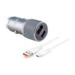 Subzero CR94 20W 3.4A Hızlı Pd+Usb Çıkışlı Type-C Araç Şarj Aleti - Gri