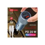 Subzero Cr96 20W 3.4A Hızlı Pd+Usb Çıkışlı Micro Araç Şarj Aleti