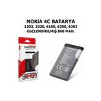 Subzero Nokia 4C Batarya 1203, 2220, 6100, 6300, 6303 Yüksek Kapasite Subzero 4C Plus Bilişim