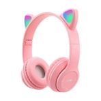 Subzero SW88 Renkli Işıklı Katlanabilir Bluetooth Kulaklık - Pembe