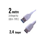 Subzero Uzun 2 Metre Type C Şarj Kablosu 200cm USB Type C