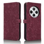 Succtopy Xiaomi Redmi 14C 4G için kılıf, PU deri Flip kılıf, manyetik kilitli, kitap kapağı, cüzdan kapak kılıfı, kırmızı şarap