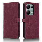 Succtopy Xiaomi Redmi Note 13 Pro 4G için cep telefonu kılıfı - Kart bölmeli ve stant fonksiyonlu poliüretan deri kılıf, katlanır kılıf, Flip Wallet Cover Case koruyucu kılıf - kırmızı şarap