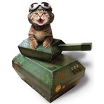SUCK UK Kedi oyun evi | Yeni karton kedi tankı | kedi oyuncağı ve aksesuar | düz paketlenmiş ve kolay monte edilir