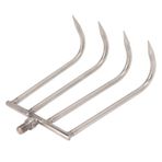 Sucul Paslanmaz Çelik Tırmık Çelik Tırmık, 4 Dişli Balıkçılık Akarsuları, Nehirler için (L 3,2 cm / 1,3 inç)