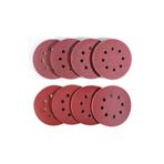 Sucuoğlu 10 Adet 8 Delikli Cırt Zımpara Kağıdı El Zımparaları Seti 125 Mm Avuç Içi Spiral Taşlama (120 Kum)