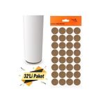 Sucuoğlu Masa Sandalye Parke Zemin Koruyucu Keçe Yapışkanlı 24 Mm (32'Li Paket) Weiss