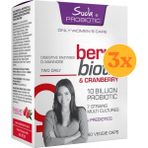 Suda Probiotic Berrybiotic Cranberry Içeren 60 Kapsül - 3 Adet (Toplam 180 Kapsül) - Dezenfektan Hediyeli (%72 Alkol)