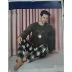 Sude Erkek Bisiklet Yaka Kışlık Polar Pijama Takımı A100/71 - 1 Adet Haki-2XL
