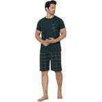 Sude HOMEWEAR ERCAN ERKEK KISA KOL ÜST CEPLİ ALT KAPRİ PJM TAKM SİYAH M