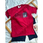 Sude Yazılı Erkek Pijama Takımı - Kırmızı