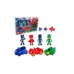 SUDEN Oyuncak Pijamaskeliler 3 Arabalı Ve 4 Aksesuarlı Set Oyuncak Pjmasks Figür Ve Arabaları Scntoys