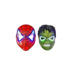 SUDESA OYUNCAK PİLLİ SPİDERMAN ÖRÜMCEK ADAM - HULK YEŞİL DEV IŞIKLI MASKE ( 2 ADET )