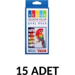 Südor 15 Adet Guaj Boya Tüp 9 ml x 10 Renk