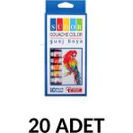 Südor 20 Adet Guaj Boya Tüp 9 ml x 10 Renk