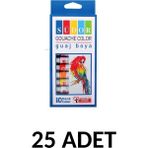 Südor 25 Adet Guaj Boya Tüp 9 ml x 10 Renk