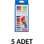 Südor 5 Adet Guaj Boya Tüp 9 ml x 10 Renk