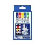 Südor 9 ml 7 Renk Tüp Akrilik Boya Seti