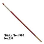 Südor 995 No 2/0 Yan Kesik Sentetik Fırça