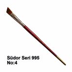 Südor 995 No 4 Yan Kesik Sentetik Fırça