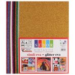 Südor A4 10 Renk Simli Yapışkanlı Eva