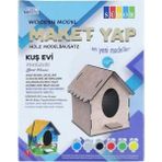 Südor Ahşap Maket Kuş Evi Boyama Seti