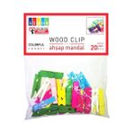Südor Ahşap Mandal Renkli 3,5cm 20LI - 3 Paket - Karışık