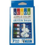 Südor Akrilik Boya Tüp 7 Renkli Su Bazlı Dayanıklı Boya 7x9 Ml Çocuklar İçin Güvenli