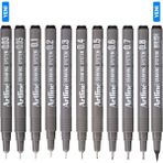 Südor Artline 11'li Tam Set-4 Teknik Çizim Kalemi Suya Dayanıklı İnce Uçlu Kalemler