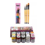 Südor Kumaş Boyama Seti 10 x 25 Ml. Pebeo Fırça (Set 5)