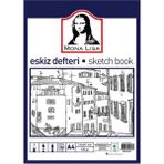 Südor Monalisa Eskiz Defteri A-4 Dokulu Kağıt Kara Kalem Çalışma Defteri 50 Yaprak 120 gr 21 x 29,7 cm - Krem